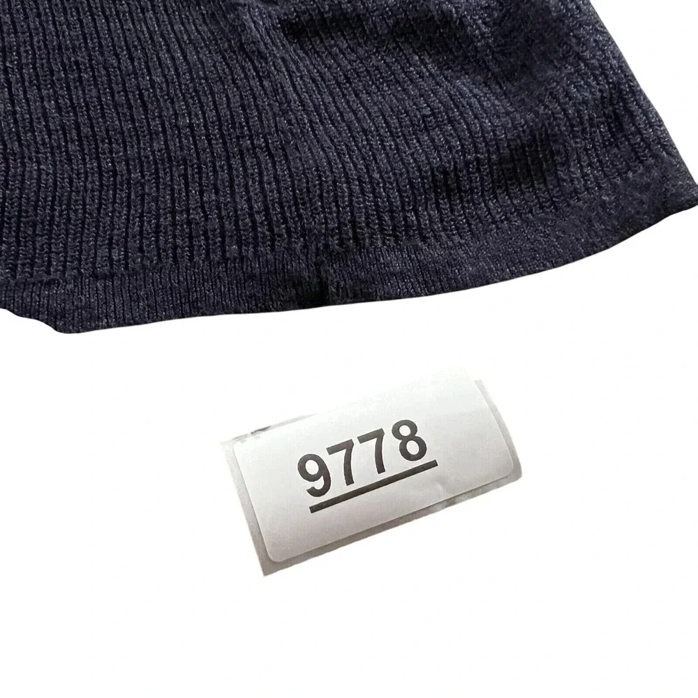 Loft Sweater Womens Size M Blue Linen Open Front Minimalist Draped Waterfall‎